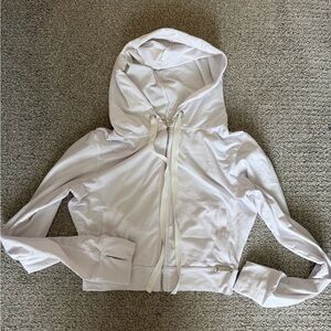 Bombshell Sportswear White Signature Zip Up Hoodie